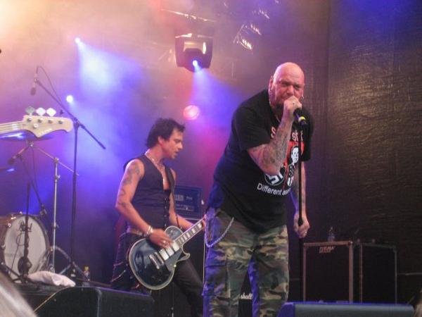 Paul DiAnno Iron Maiden with Staffan Österlind preforming at Rock Weekend 2008 Sweden