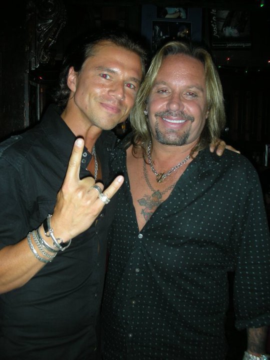 Staffan Österlind with Vince Neil from Mötley Crüe at The Rainbow Bar and Grill in Hollywood